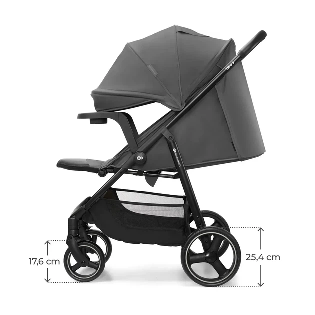 Прогулянкова коляска Kinderkraft Trig 3 Tray Grey (KSTRIG03GRY000T) - зображення 8