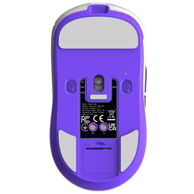 Беспроводная игровая мышь Proove Gaming Superfight Wireless with charging dock white/purple (WMSW00122002) - изображение 5