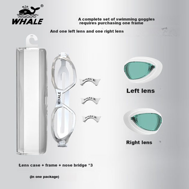 Линза для очков для плавания SPRING SWHALE для левого глаза с диоптриями -2.50 - изображение 3