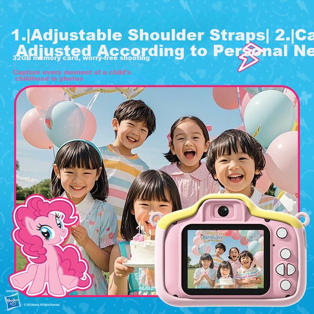 Детский фотоаппарат My Little Pony A01 Full HD Фиолетовый - изображение 4
