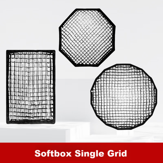 Софтбокс AMBITFUL 50*70 см з однією сіткою, квадратний софтбокс з сіткою та яйцем, аксесуар для керування світлом - зображення 5