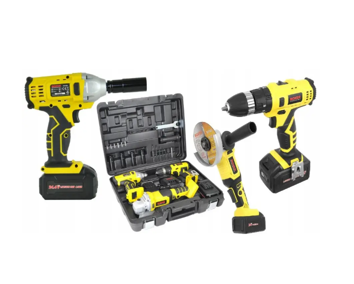 Аккумуляторный набор инструментов BOXER SR-028 3в1 24,4V – шуруповерт-дрель, ударный гайковерт, угловая шлифмашина - Фото 3 Аккумуляторный набор инструментов BOXER SR-028 3в1 24,4V – шуруповерт-дрель, ударный гайковерт, угловая шлифмашина - изображение 3
