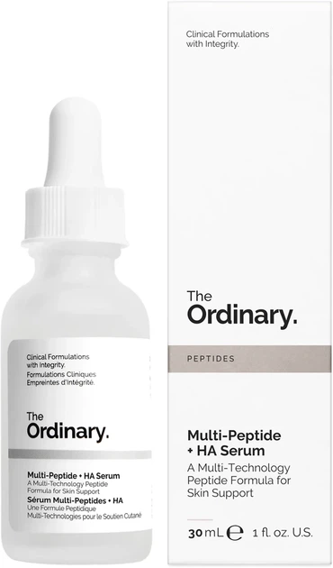 Сироватка для обличчя THE ORDINARY Multi-Peptide + HA Serum 30 мл — антивікова сироватка з пептидами та гіалуроновою кислотою для - зображення 2