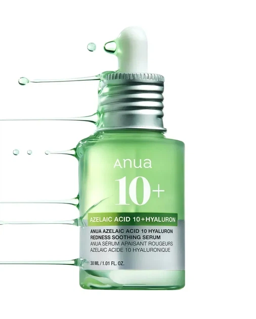 Заспокійлива сироватка для обличчя Anua Azelaic Acid 10 Hyaluron Redness Soothing Serum, 30 мл 8809640737190 - Фото 4 Заспокійлива сироватка для обличчя Anua Azelaic Acid 10 Hyaluron Redness Soothing Serum, 30 мл 8809640737190 - зображення 4
