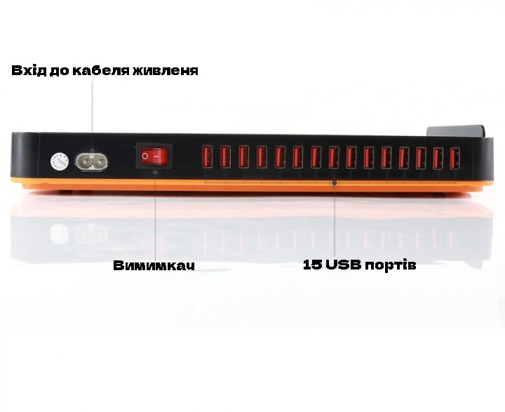 Мультизарядна док-станція з органайзером Addap MCS-815, 100W, на 15 USB портів - Фото 7 Мультизарядна док-станція з органайзером Addap MCS-815, 100W, на 15 USB портів - изображение 7
