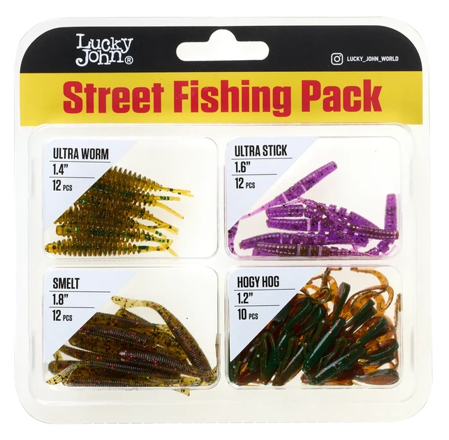 Набір силіконових приманок Lucky John Street Fishing Pack (212300) LJMG-006SET - зображення 2