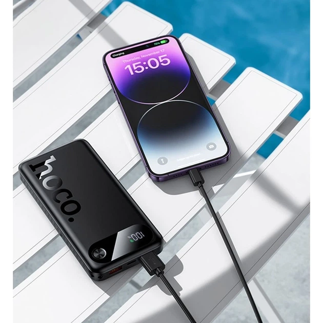 Павербанк Hoco J154 Victorious 22.5W+PD20W fully compatible power bank 10 000mAh Black - Фото 6 Павербанк Hoco J154 Victorious 22.5W+PD20W fully compatible power bank 10 000mAh Black - зображення 6