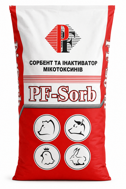 Адсорбент та інактиватор мікотоксинів PrimeFeed PF Sorb+ 25 кг для сільськогосподарських тварин і птиці - Фото 1 Адсорбент та інактиватор мікотоксинів PrimeFeed PF Sorb+ 25 кг для сільськогосподарських тварин і птиці - зображення 1
