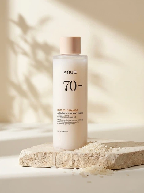 Тонер для обличчя Anua Rice 70 Glow Milky Toner, 250 мл 8809640735455 - зображення 4