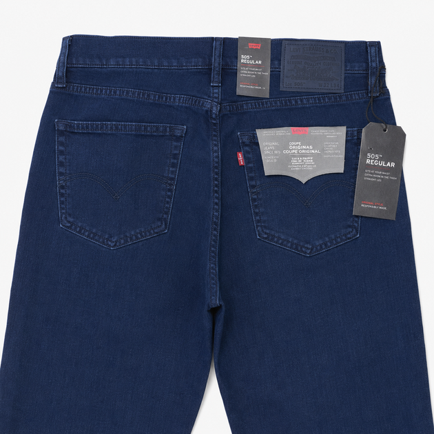 Джинсы Levis 506 Regular мужские прямого кроя, 31 Темно-синий - изображение 6