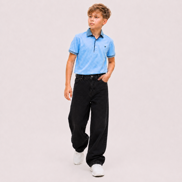 Джинсы Willmen подростковые широкие baggy skater,Черный 168 - Фото 3 Джинсы Willmen подростковые широкие baggy skater,Черный 168 - изображение 3