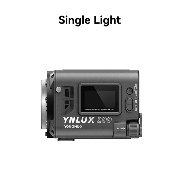 Профессиональный портативный видеосвет Yongnuo YNLUX200 KIT 200 Вт Bi-Color 2700K~6500K Bowens с держателем и кейсом (LMC.CP.340) - изображение 5