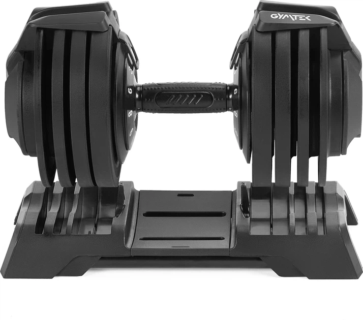 Гантель регульована Gymtek G-42792 3–24 кг Чорна (5905884427927) - зображення 3