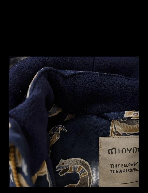 Зимний Термокомбинезон MinyMo 164007 98 см Сказочные Динозаврики на Тёмно-синем - изображение 5