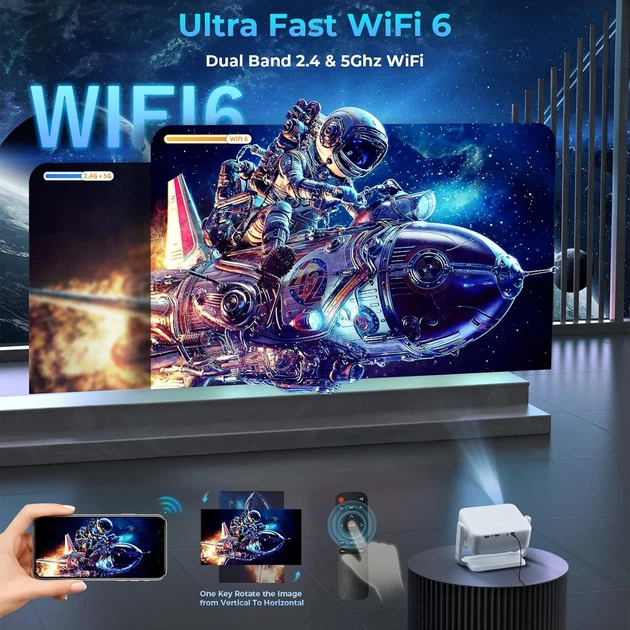 Проектор Lisowod L02 Full HD Wi-Fi Bluetooth Android (102211894) - зображення 7