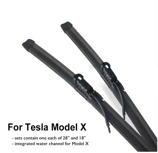 Двірники безкаркасні з форсункою EVO для Tesla Model X [5YJX] 09.15 700мм / 450мм E-703 - изображение 2