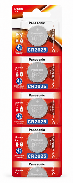 Батарейка Panasonic CR2025 3V 165 мАг Lithium в упаковці 5 шт (CR-2025/5BE) - зображення 2