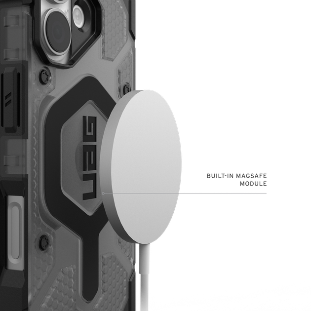 Чехол противоударный UAG Pathfinder MagSafe Original для Iphone 17 Clear Ash 114553113140 - изображение 10