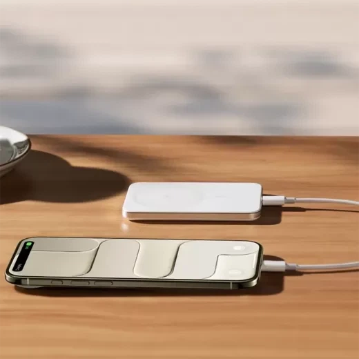 Повербанк Anker Nano Power Bank MagGo Slim Qi2.1 5000 mAh 15W Aurora White - изображение 3