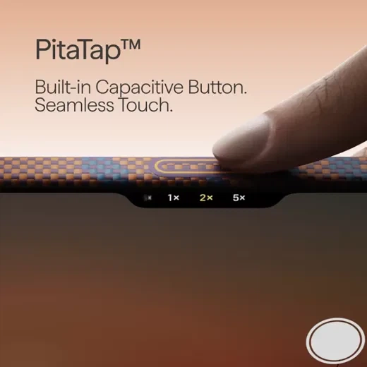 Карбоновый чехол Pitaka Edge Case Breath of Veins PitaTap™ (Camera Control) Burning Orange для iPhone 17 Pro (BV1701P) - изображение 5