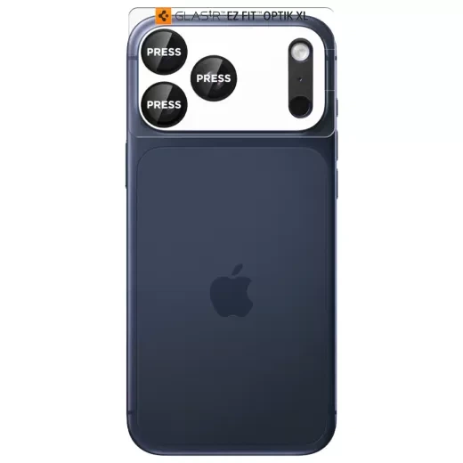 Защитное стекло для камеры Spigen Optik Pro XL EZ Fit Black для iPhone 17 Pro Max (AGL10649) - изображение 4