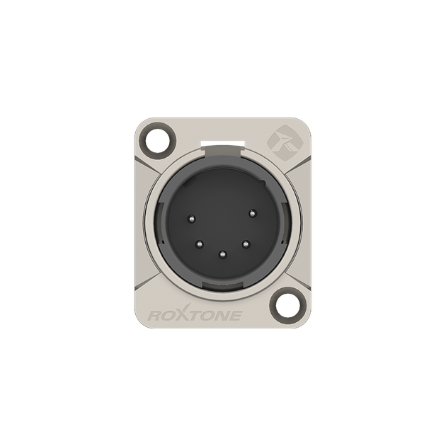 Роз'єм Roxtone RX5MD-NT 5-pin XLR male (папа) - Фото 2 Роз'єм Roxtone RX5MD-NT 5-pin XLR male (папа) - зображення 2