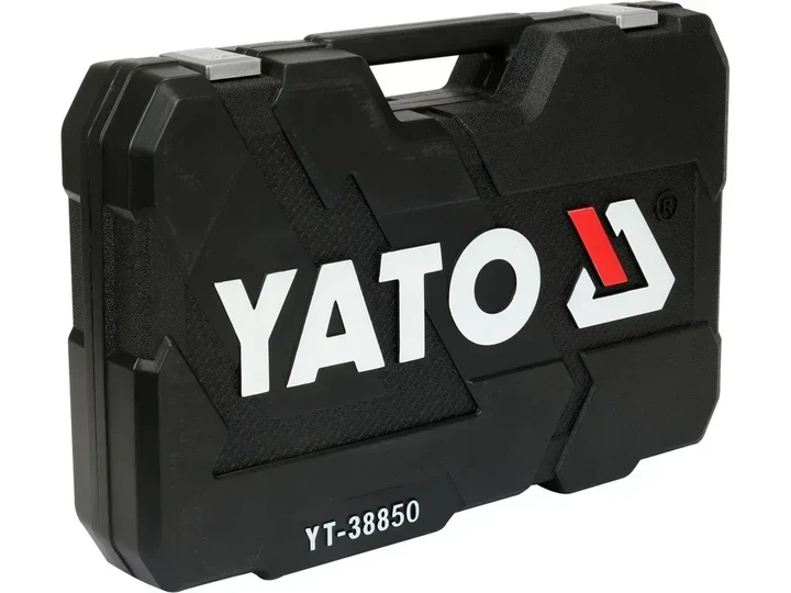 Набор торцевых головок YATO квадрат 1/4" 3/8" и 1/2" с ключами и битами 198 предметов YT-38850 - изображение 5