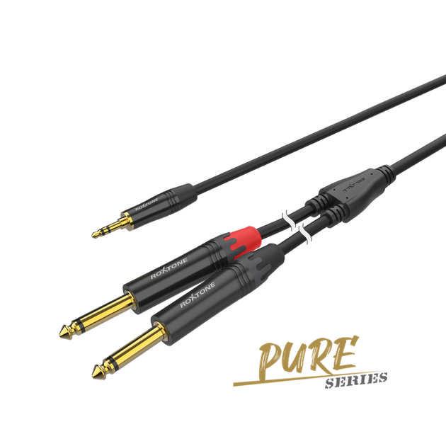 Аудиокабель Roxtone PACC280L2, mini-Jack - 2xJack, 2 м - Фото 1 Аудиокабель Roxtone PACC280L2, mini-Jack - 2xJack, 2 м - изображение 1