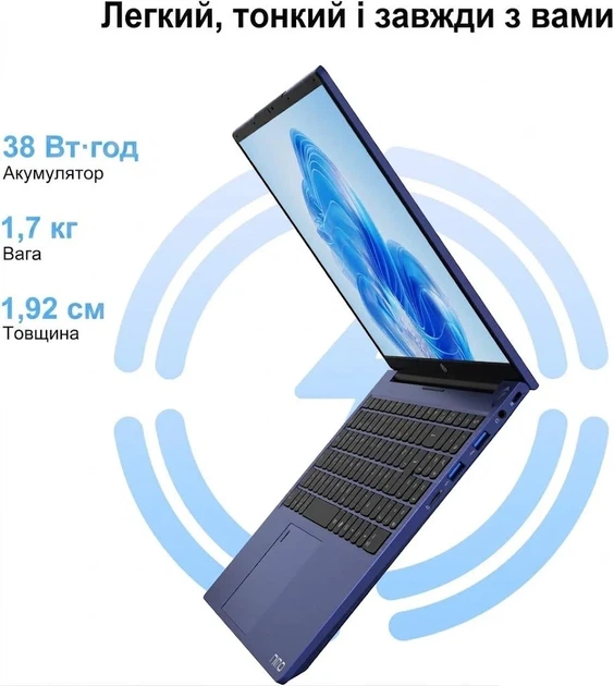 Ноутбук 15.6" NIMO YoungBook N151 Intel N100 RAM 16GB SSD 1TB Windows 11 (UKR) (102352528) - изображение 2