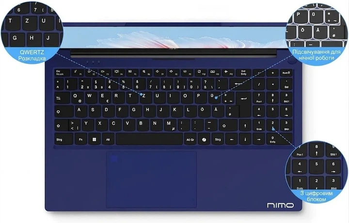 Ноутбук 15.6" NIMO YoungBook N151 Intel N100 RAM 16GB SSD 1TB Windows 11 (UKR) (102352528) - изображение 4