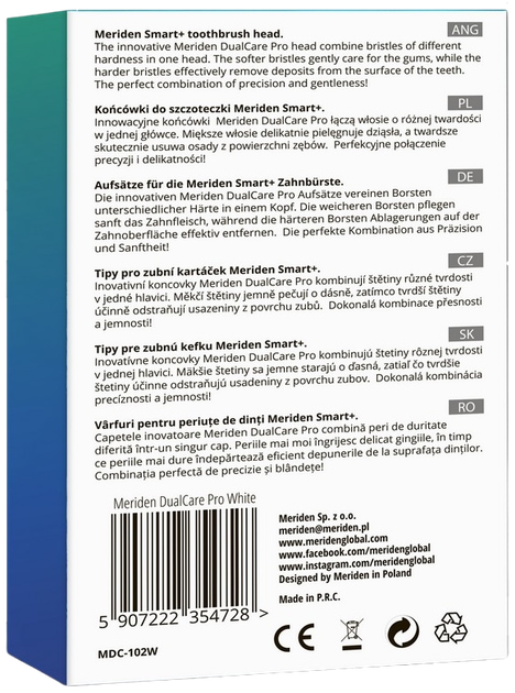 Końcówki na szczoteczkę elektryczną Meriden MDC-102W (Mer000049) - obraz 3