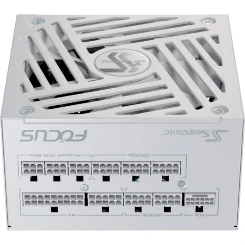 Блок живлення 1000 Вт, Seasonic Focus GX ATX 3.1, White, модульний, 80+ Gold, Active PFC, 13.5 см FDB, 3xMolex / 8xSATA / 2xSATA 3.3V / 1x16-pin / 3x6+2-pin / 2x4+4-pin / 20+4-pin, захист OPP/OVP/UVP/OCP/OTP/SCP (FOCUS-GX-1000-ATX31-WHITE) - зображення 2