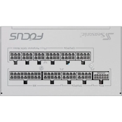 Блок живлення 1000 Вт, Seasonic Focus GX ATX 3.1, White, модульний, 80+ Gold, Active PFC, 13.5 см FDB, 3xMolex / 8xSATA / 2xSATA 3.3V / 1x16-pin / 3x6+2-pin / 2x4+4-pin / 20+4-pin, захист OPP/OVP/UVP/OCP/OTP/SCP (FOCUS-GX-1000-ATX31-WHITE) - зображення 5
