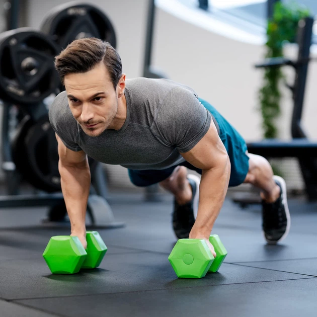 Набір композитних гантелей Gymtek G-66464 2 х 4 кг Зелений (5907766664642) - зображення 9