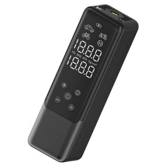 Портативный насос компрессор Wiwu Wi-Ai001 цифровой манометр 12В пластик черный - изображение 3