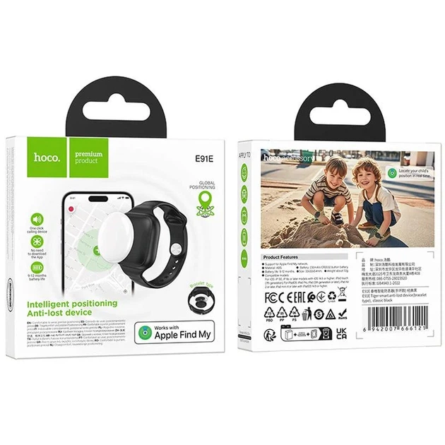 Трекер Hoco E91E 230 mAh ABS 32x32x6,4 мм Классический черный - изображение 3