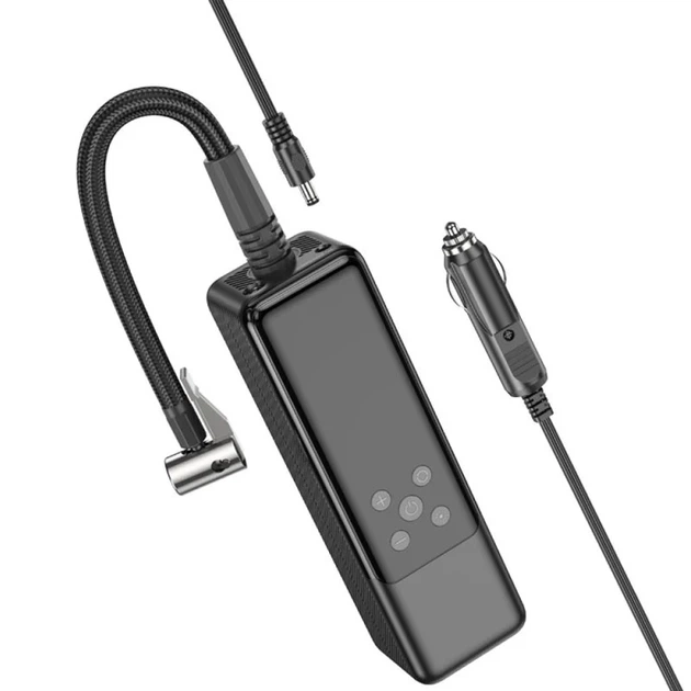 Портативный автомобильный насос Hoco ZP5 May 2000mAh до 150 PSI ABS черный - изображение 2