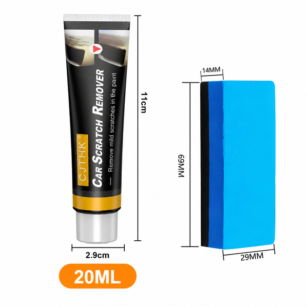 Паста для удаления царапин CJTHK Car Scratch Remover, 20 мл (набор: паста-воск + губка) - изображение 4