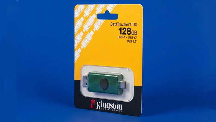 Флеш-накопичувач Kingston DataTraveler DuoG2 USB-A + USB-C 3.2 Gen1 Black/Green 128GB - Фото 4 Флеш-накопичувач Kingston DataTraveler DuoG2 USB-A + USB-C 3.2 Gen1 Black/Green 128GB - изображение 4