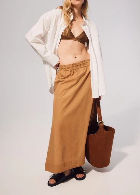 Спідниця H&M 17483 XL Світлий коричневий (1239) - Фото 1 Спідниця H&M 17483 XL Світлий коричневий (1239) - изображение 1