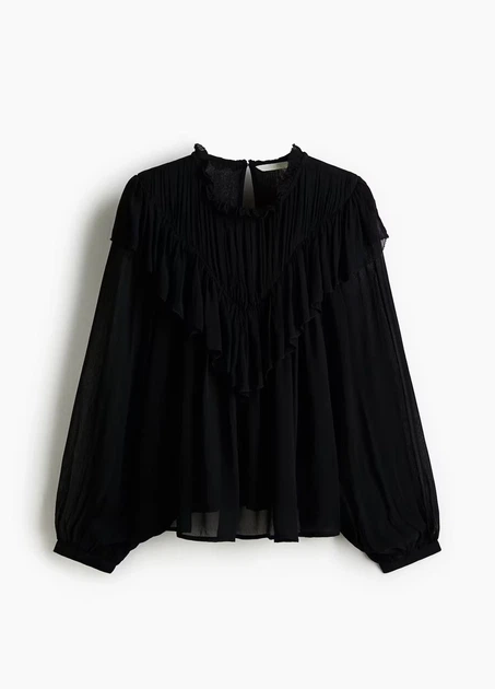 Блуза H&M 17831 Чорний L (1304) - Фото 3 Блуза H&M 17831 Чорний L (1304) - зображення 3