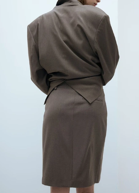 Спідниця H&M 17280 38 Сірий з коричневим (1210) - изображение 2