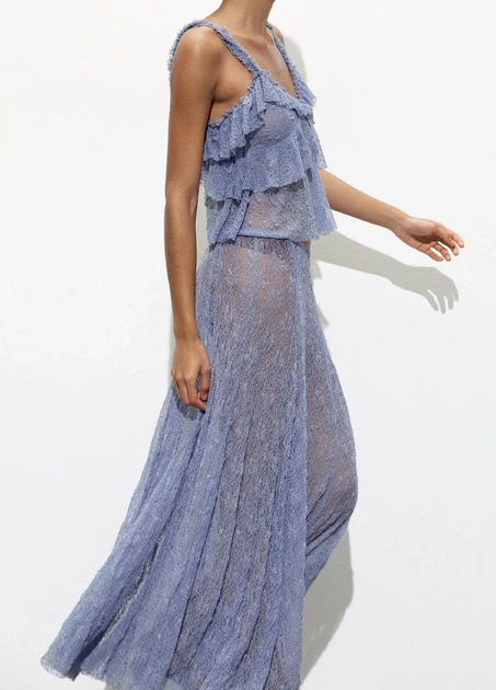 Спідниця Zara 17718 L Блакитний (1058) - Фото 3 Спідниця Zara 17718 L Блакитний (1058) - изображение 3