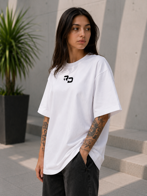 Жіноча оверсайз футболка Graffiti 2XL біла - Фото 3 Жіноча оверсайз футболка Graffiti 2XL біла - зображення 3