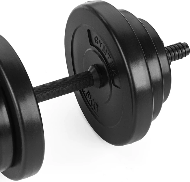 Набір регульованих композитних гантелей Gymtek Logo G-66479 2 х 10 кг Чорний (5907766664796) - зображення 7