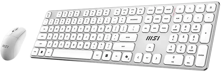 Комплект беспроводной MSI FORGE K210 Wireless Combo White USB White (FORGE K210 W COMBO WHITE) - Фото 4 Комплект беспроводной MSI FORGE K210 Wireless Combo White USB White (FORGE K210 W COMBO WHITE) - изображение 4