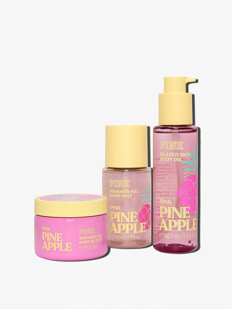 Подарочный набор Victoria's Secret PINK Pineapple Let's Glow Away Shimmer Travel Set - Фото 2 Подарочный набор Victoria's Secret PINK Pineapple Let's Glow Away Shimmer Travel Set - изображение 2