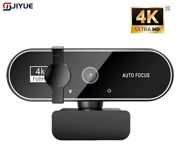 Веб-камера 4K 3840×2160 Автофокус, Мікрофон, Plug and Play USB зі шторкою безпеки - зображення 2