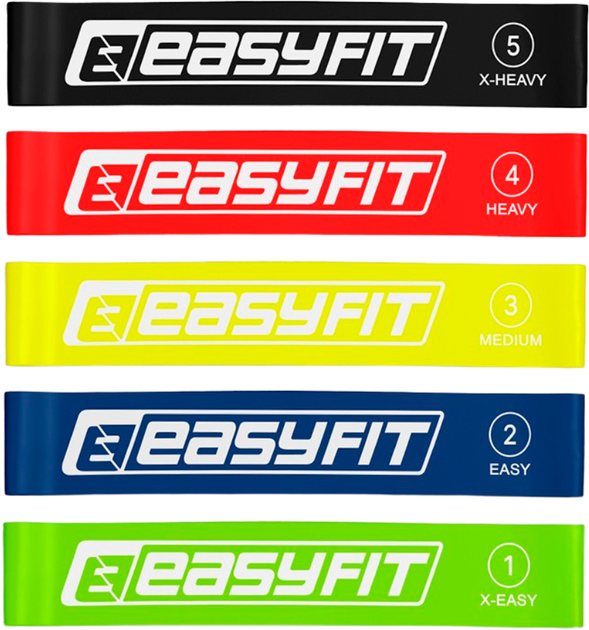 Резинки EasyFit для фитнеса набор из 5 шт EF-1813 (56002831) - Фото 1 Резинки EasyFit для фитнеса набор из 5 шт EF-1813 (56002831) - изображение 1
