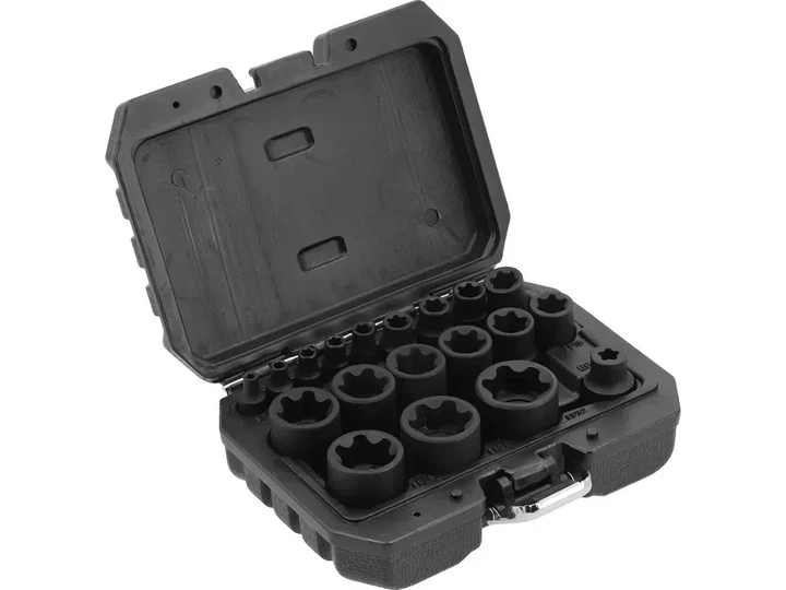 Набор торцевых головок YATO TORX Plus EP4-EP32 квадрат 1/4" 3/8" и 1/2" 19 шт YT-05197 - изображение 2